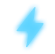 Ícone de raio representando energia e progresso